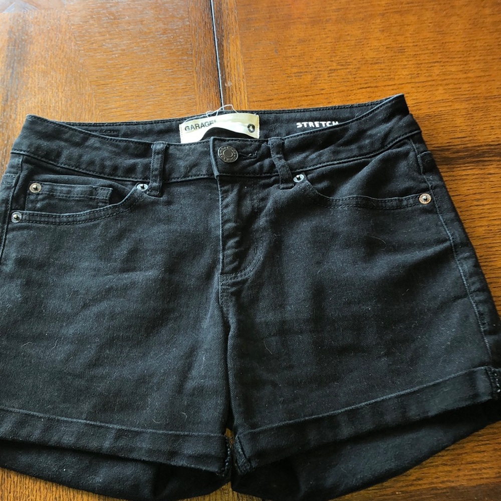 Faded black mom shorts
